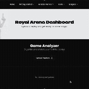 Image of the user dashboard