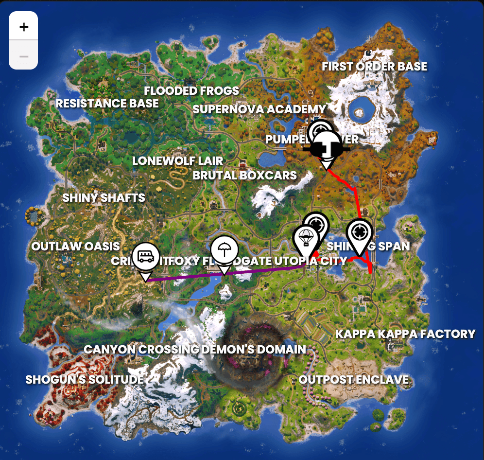 Map Fortnite Chapter 6 season 4 analyzed